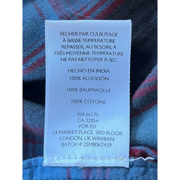 Salt Valley Western Pearl Snap Blue Gray Button Up Shirt Top  Mens Size Small - Picture 5 of 10